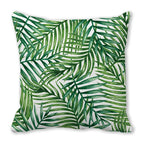 Tropical Leaf Print Plush Pillow Cover