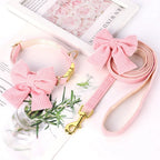 Bowknot Dog Collar & Leash Set