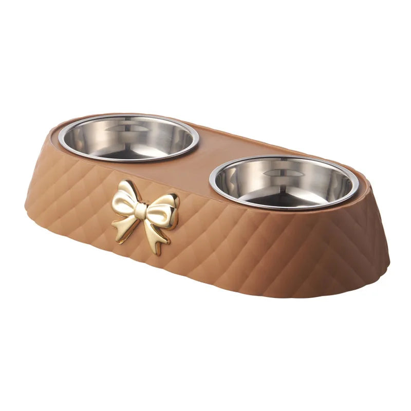 Bow Tie Double Pet Bowl