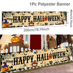 Retro Halloween Party Banner