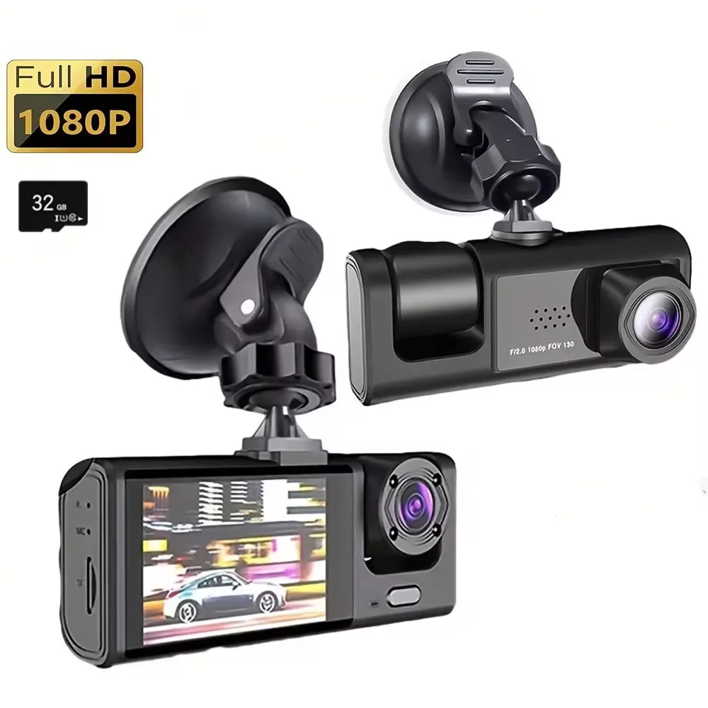 1080p 3-Camera Dash Cam