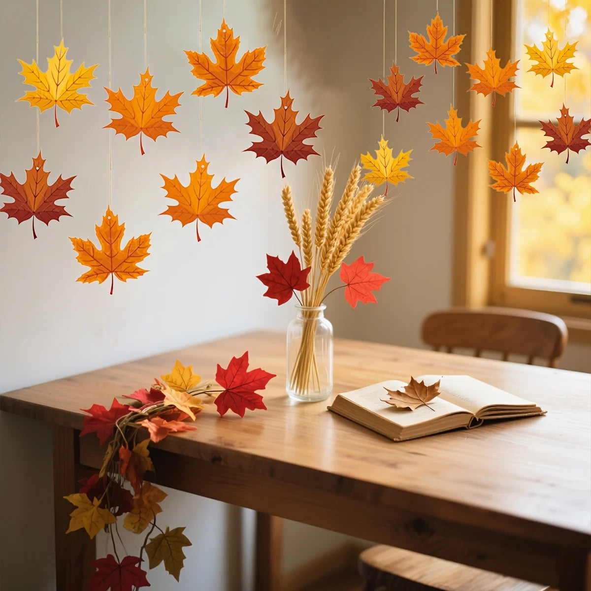 Thanksgiving Maple Leaf Window Ornament