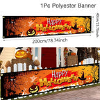 Retro Halloween Party Banner