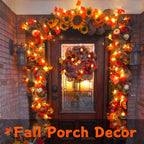 Lighted Fall Maple Leaf Garland