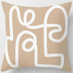 Brown Geometric Cushion Cover