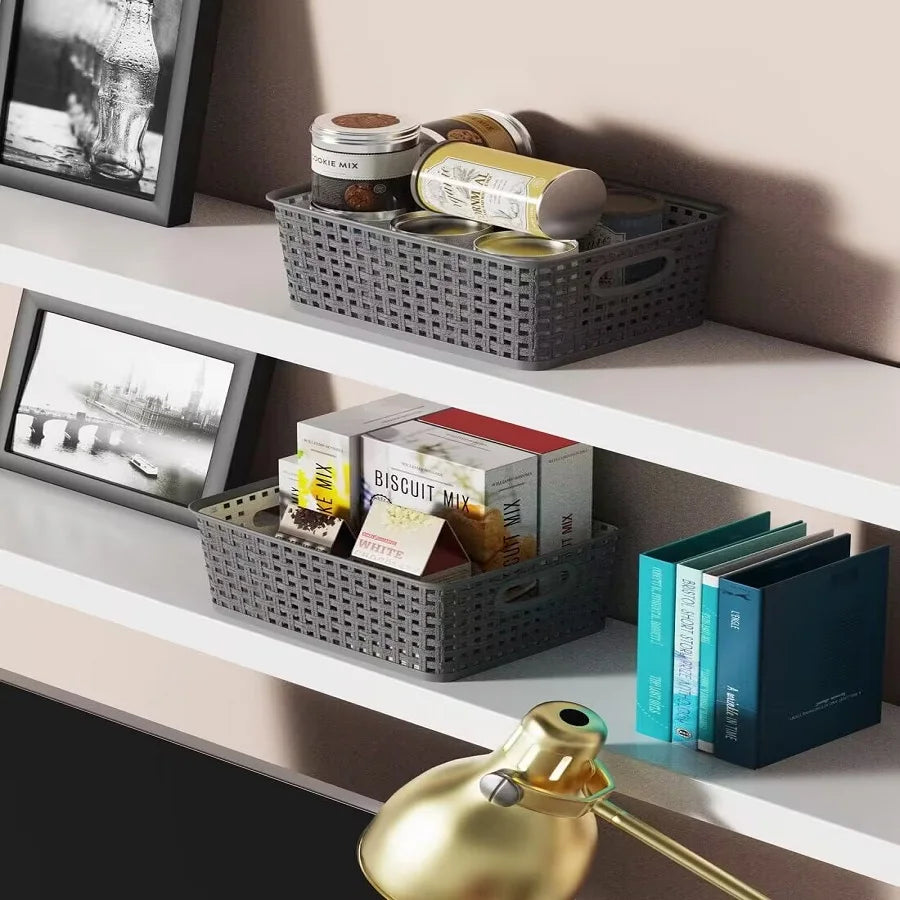 Woven Storage Organizer Baskets (Set of 4)