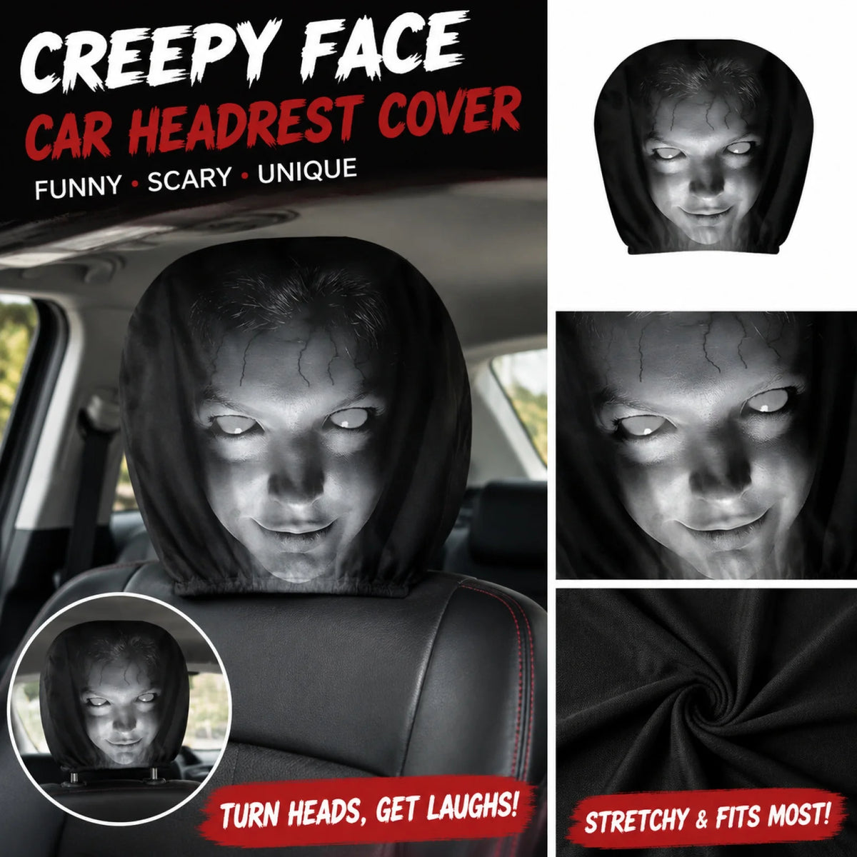 Funny Car Headrest Cover