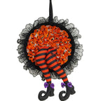 Halloween Witch Hat Leg Door Wreath