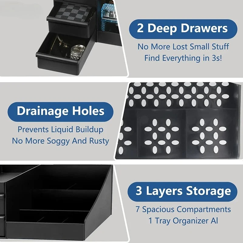 Men's Fragrance Organizer with Drawers