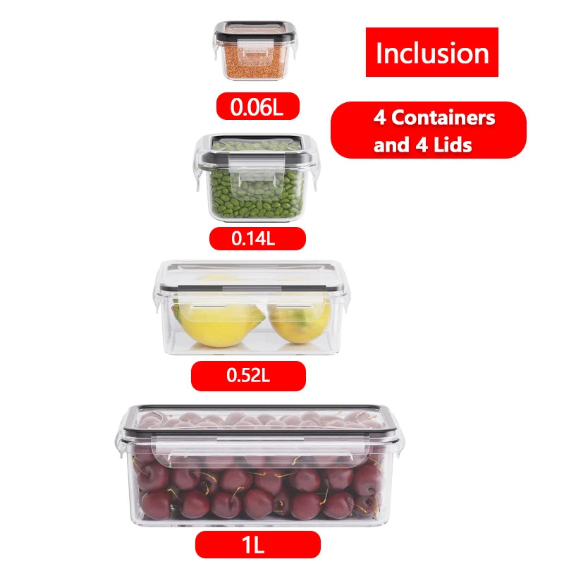 4-Piece Airtight Food Storage Container Set