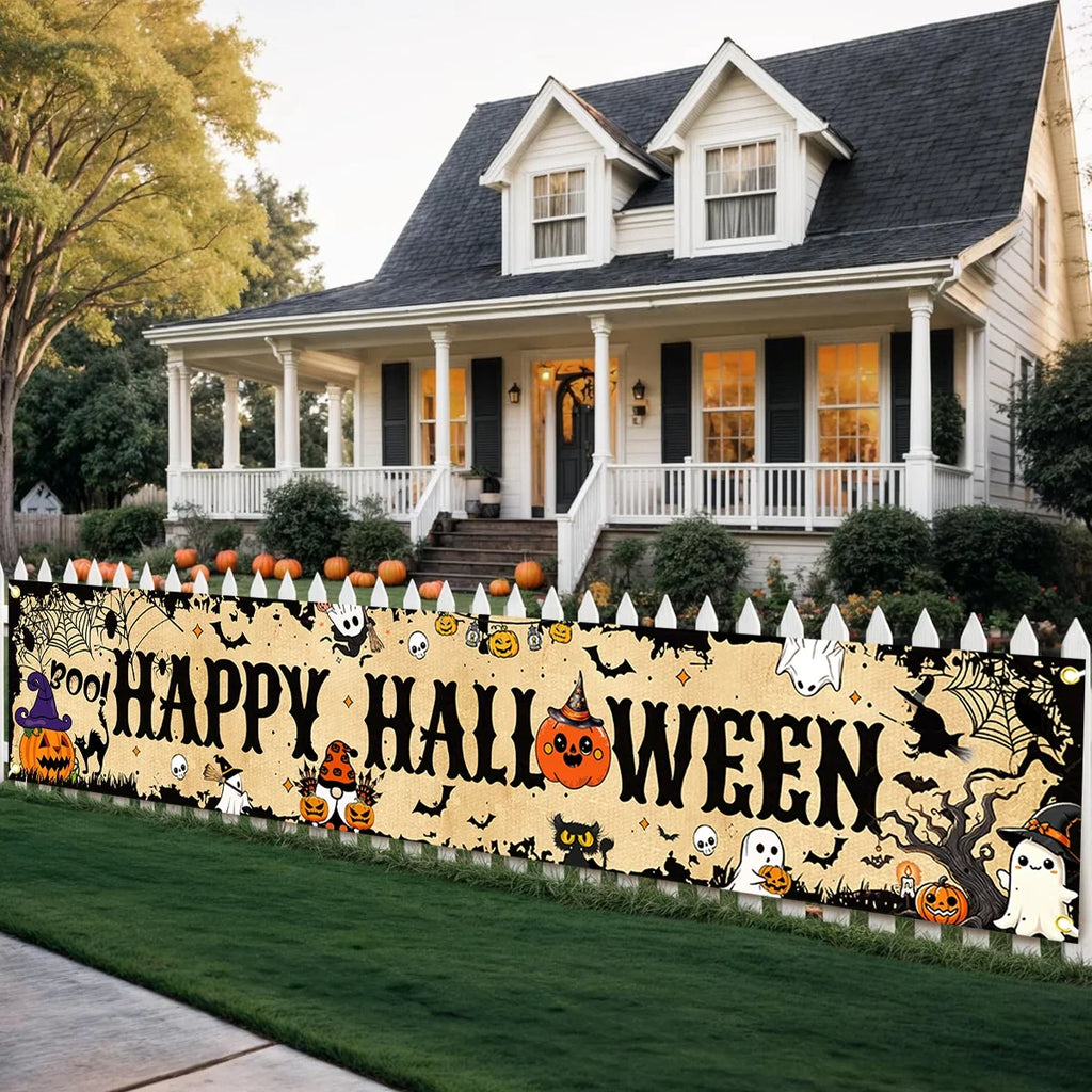 Retro Halloween Party Banner