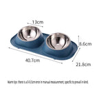 Tilted Stainless Steel Double Pet Bowl