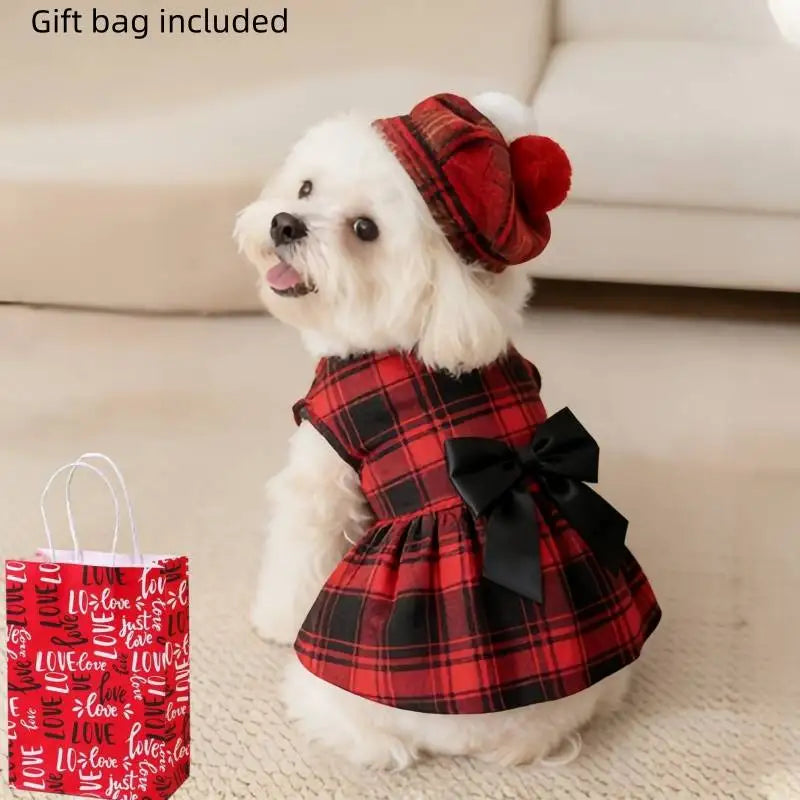Plaid Dog Shirt & Tie