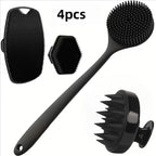 4-Piece Silicone Body & Face Scrubber Set