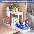 2-Tier Under-Sink Organizer with Pull-Out Drawer