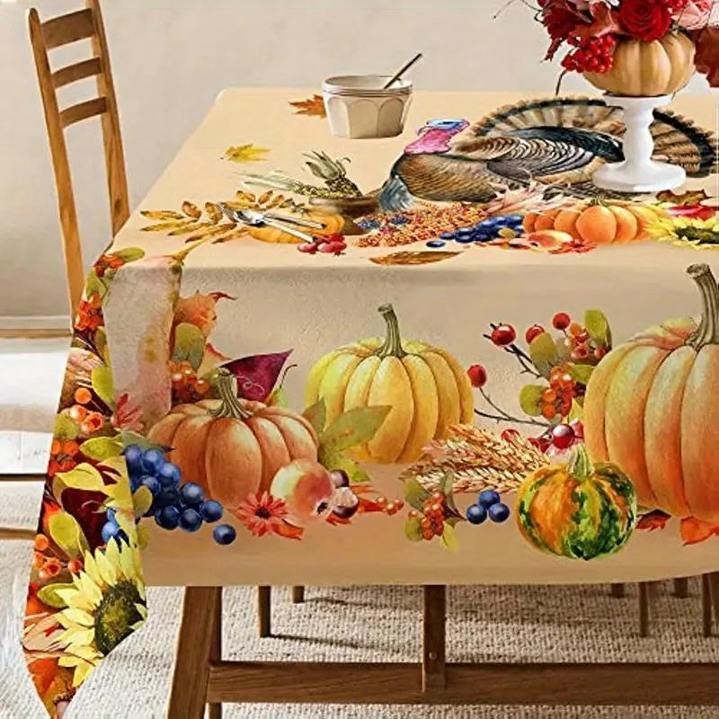 Thanksgiving Turkey Rectangle Tablecloth