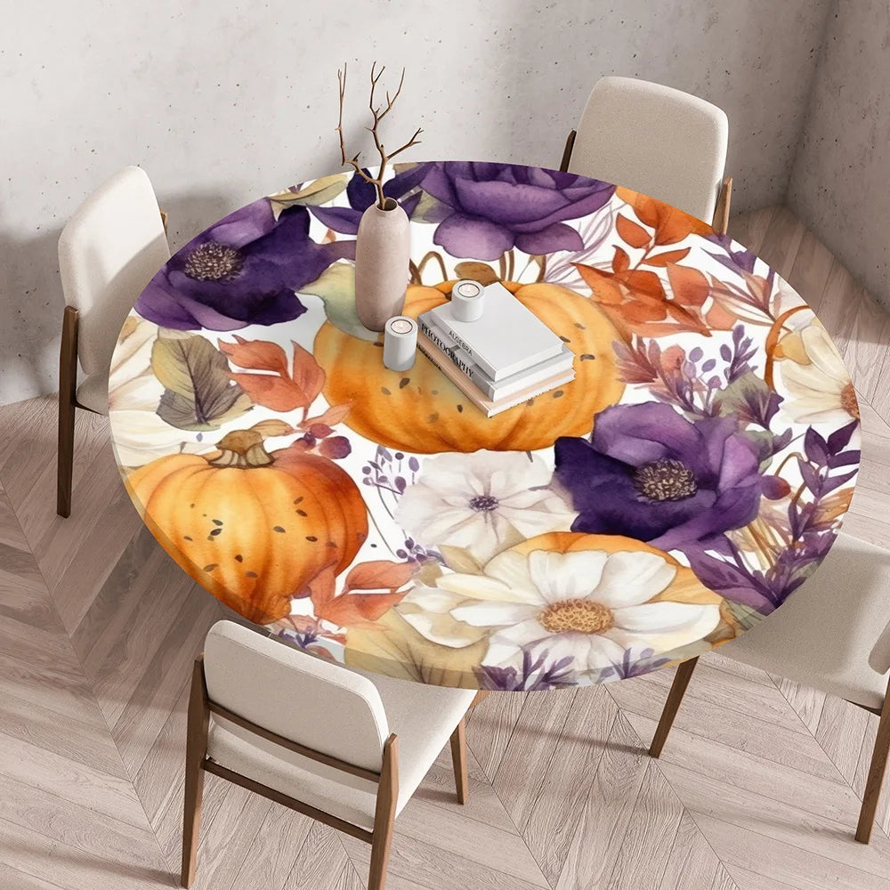 Thanksgiving Round Tablecloth