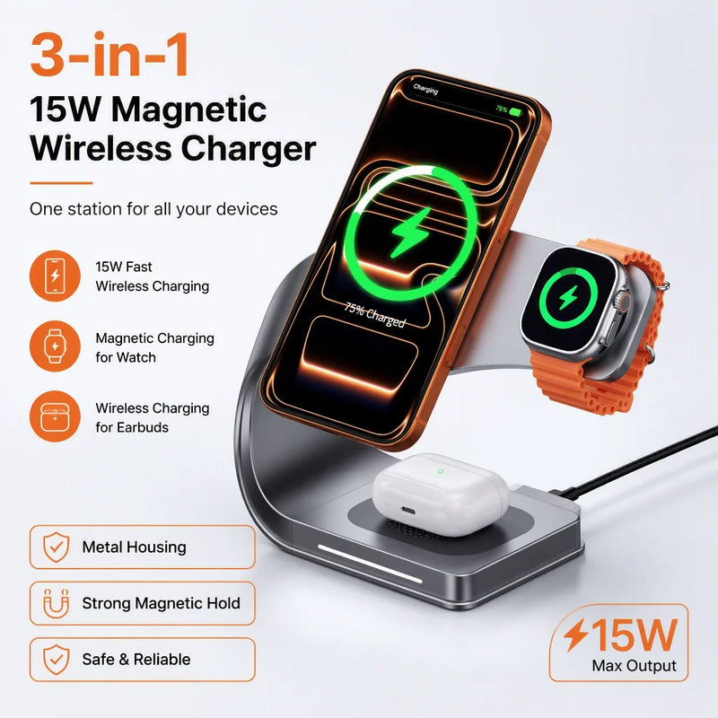 4-in-1 Magnetic Wireless Charging Station