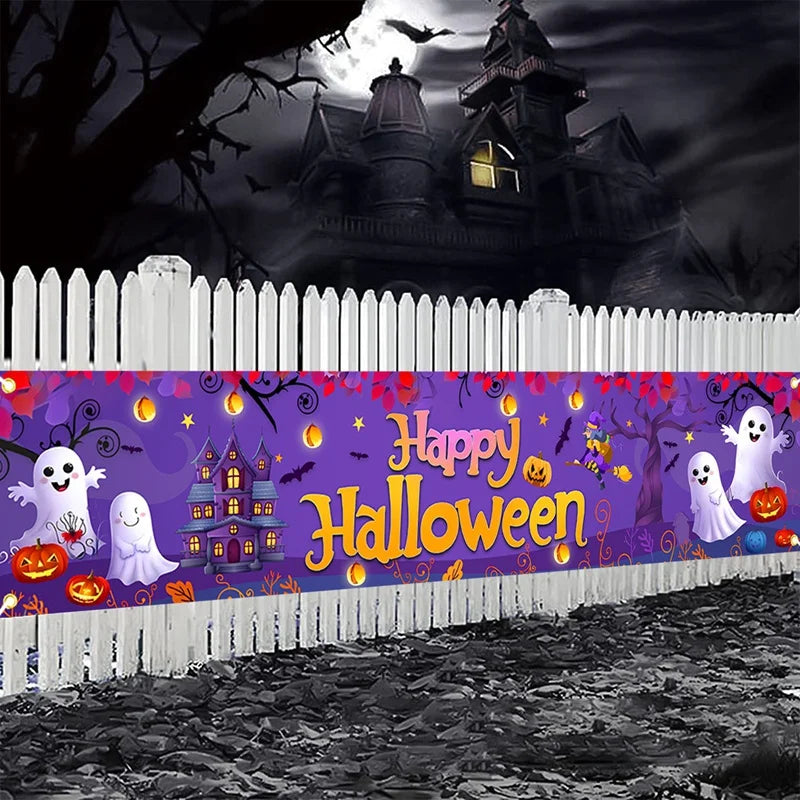 Retro Halloween Party Banner