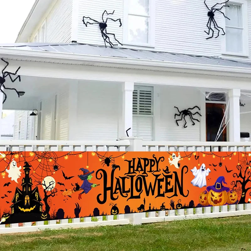 Retro Halloween Party Banner