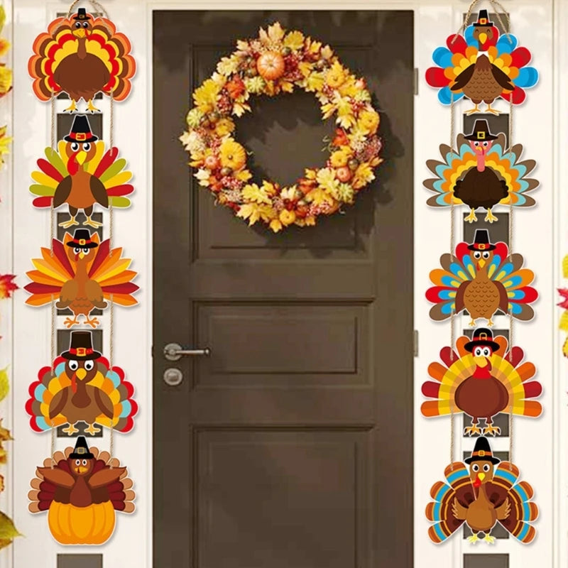 10-Piece Thanksgiving Turkey Door Set