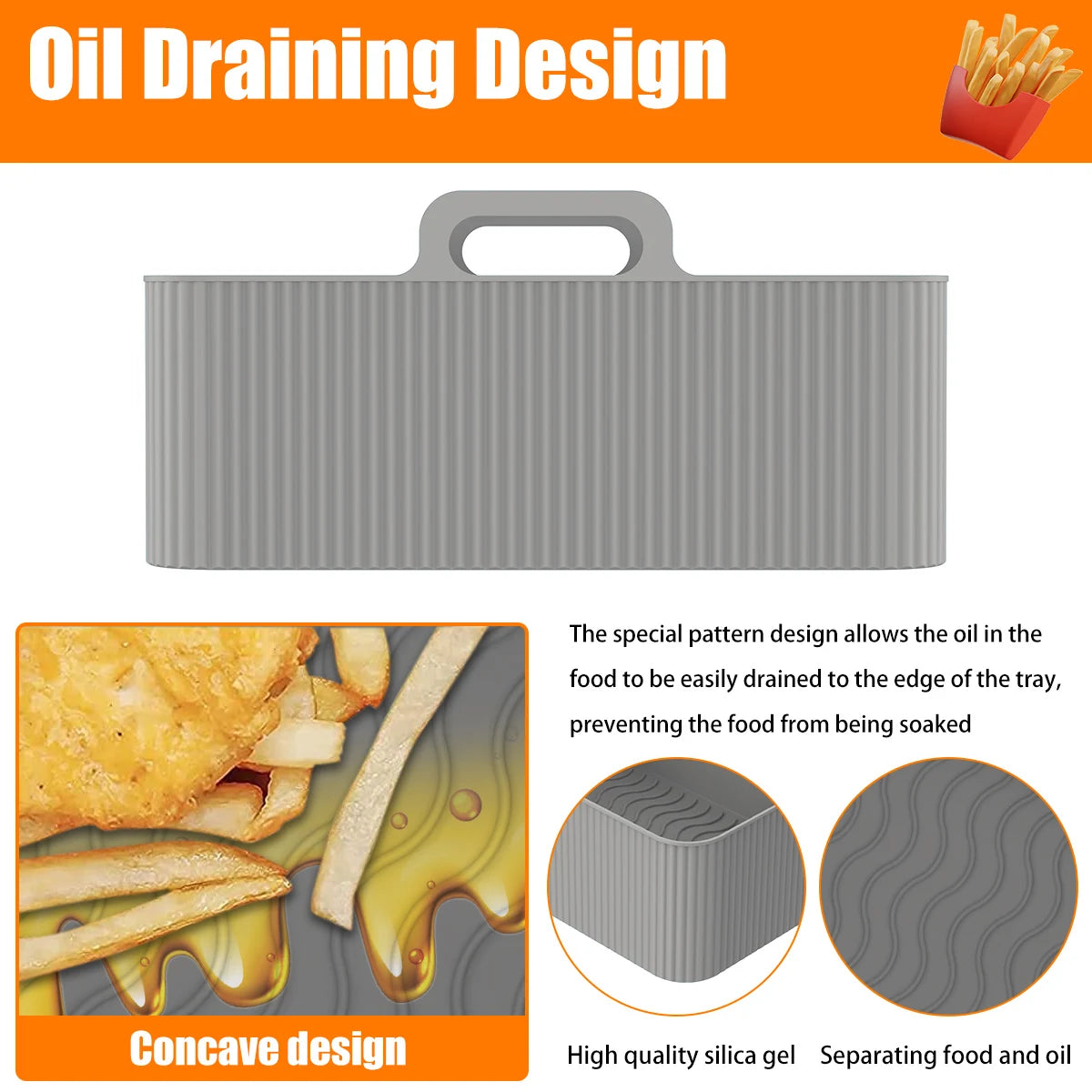 Heat-Resistant Silicone Air Fryer Pot Liner