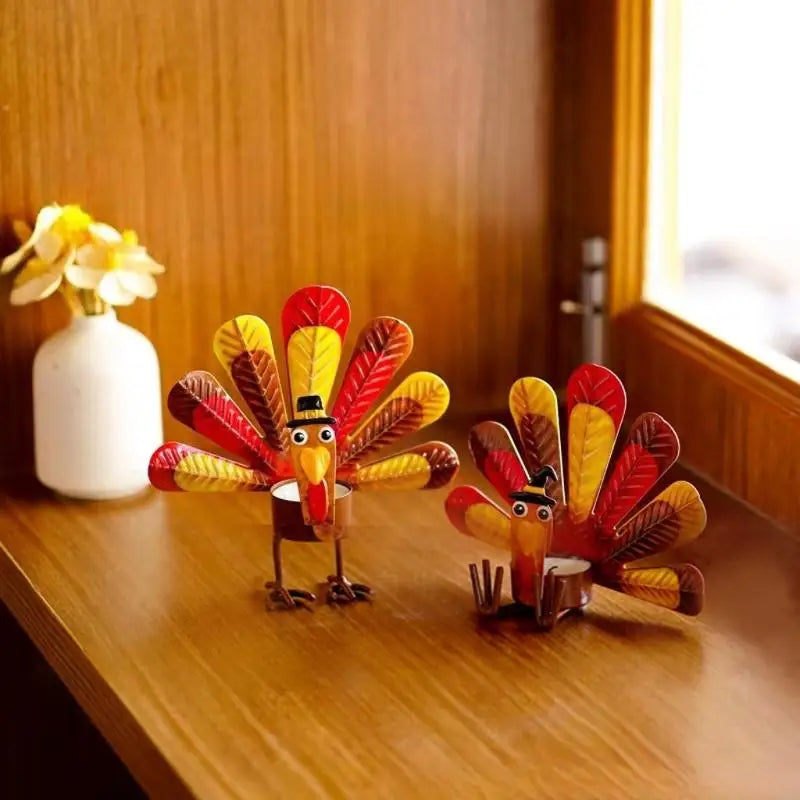 Iron Turkey Table Centerpiece with Base