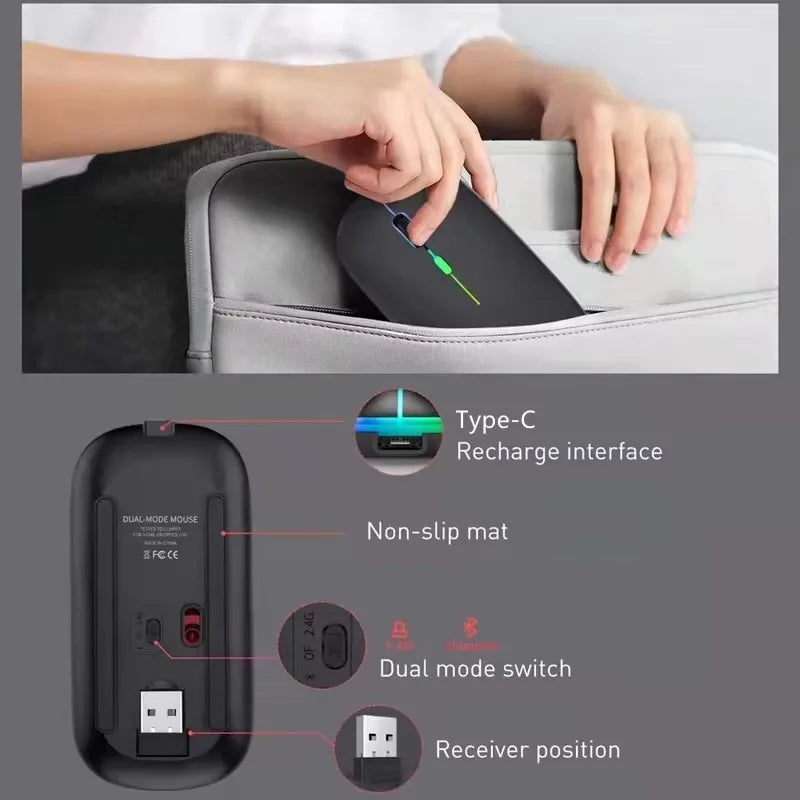 Wireless RGB LED Mouse