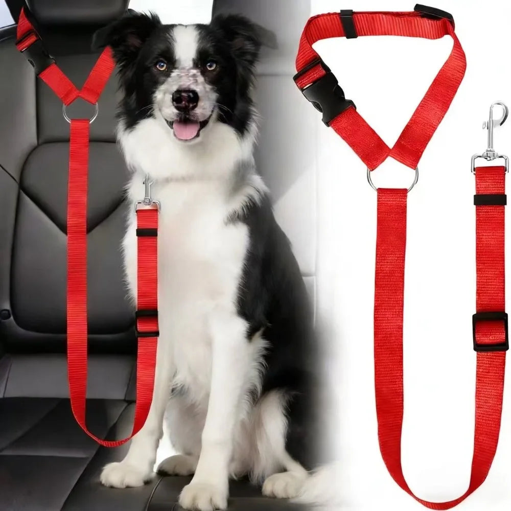 Adjustable Dog Car Seat Belt & Harness