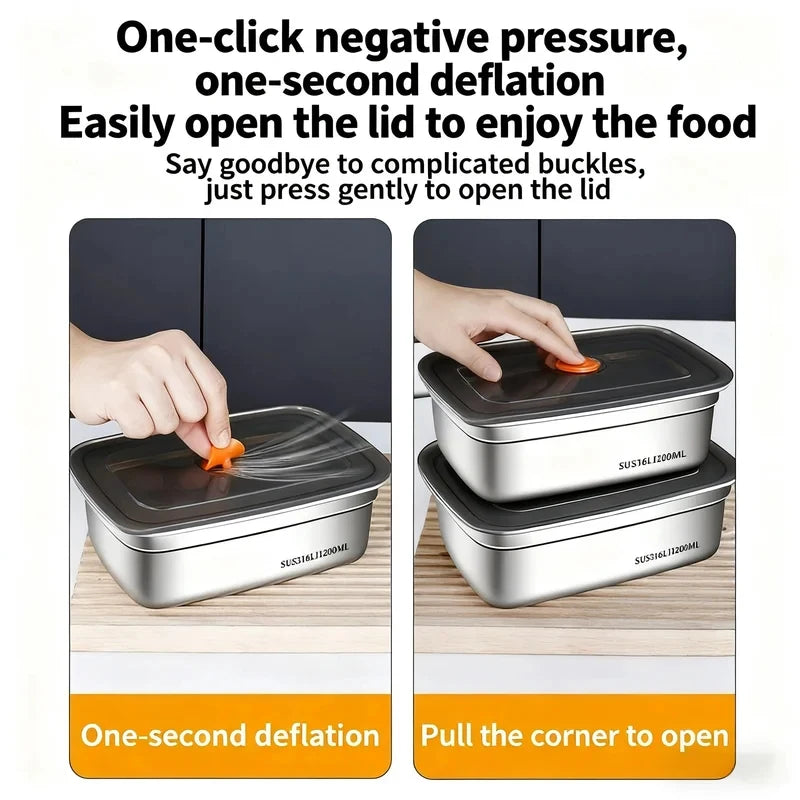 Large Capacity Stainless Steel Leak-Proof Bento Box