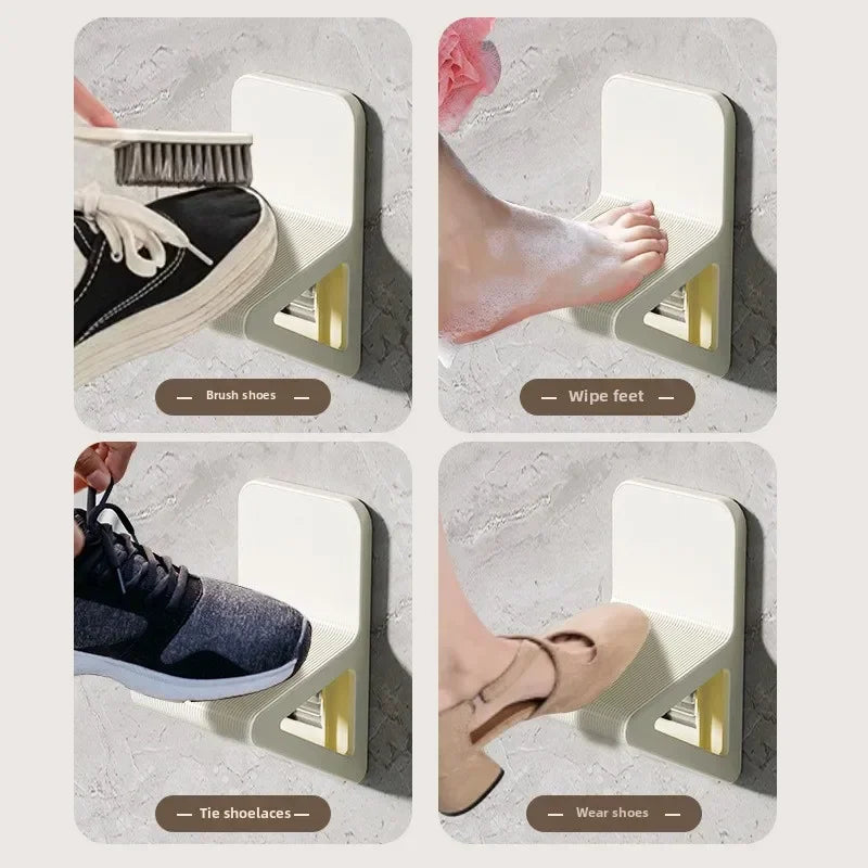 Bathroom Footstool with Massage & Scrubber Surface