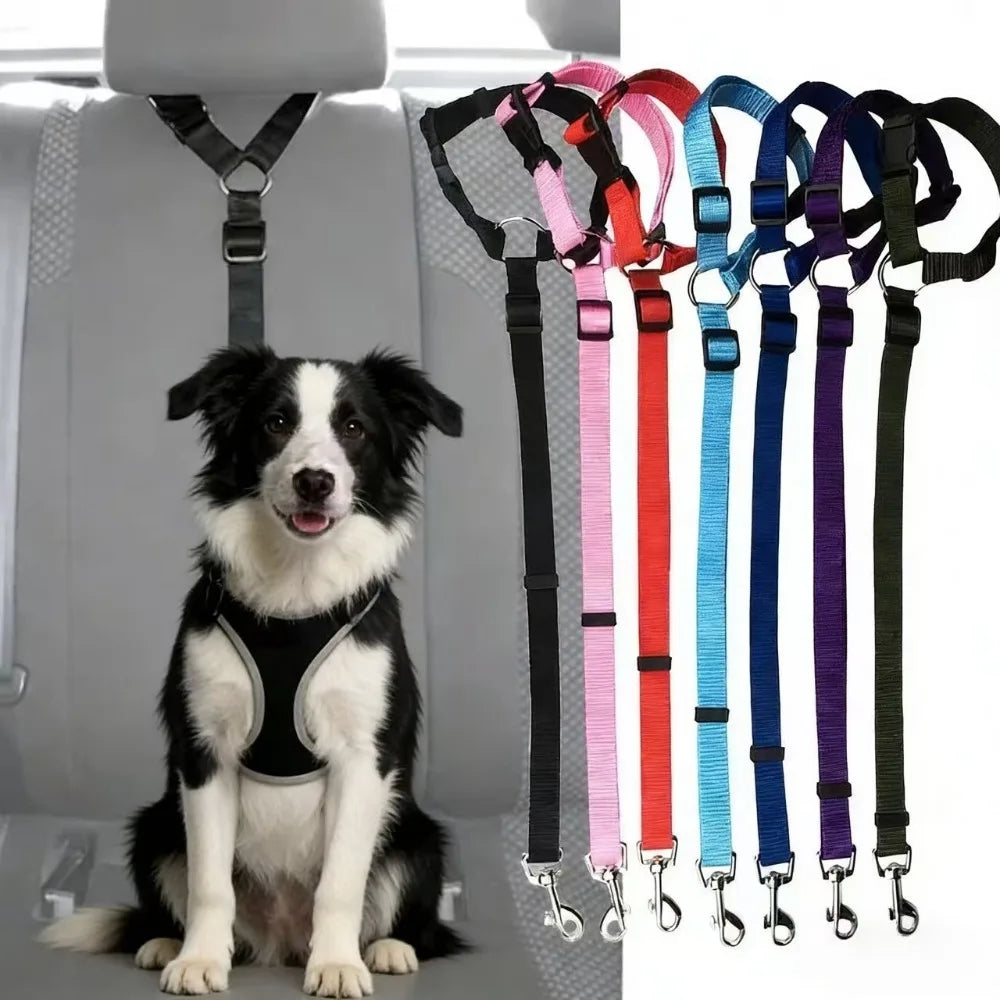 Adjustable Dog Car Seat Belt & Harness