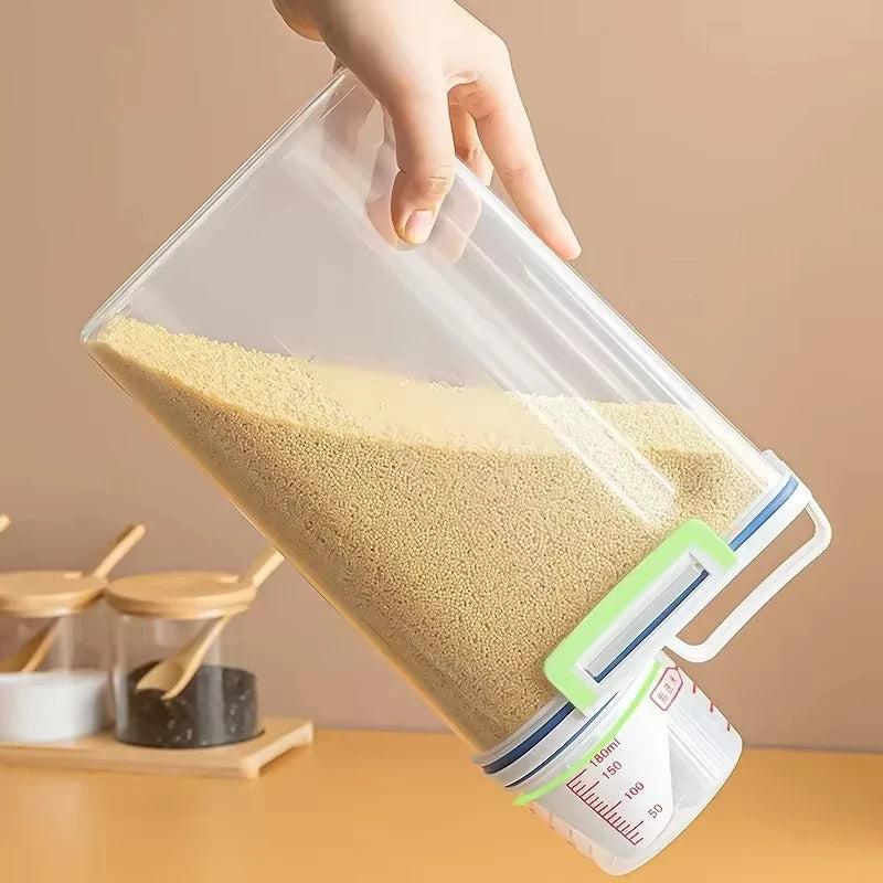 Rice & Grains Storage Canister with Measuring Cup