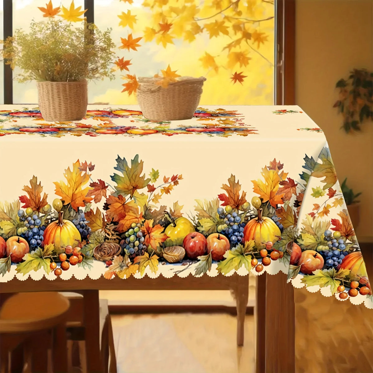 Thanksgiving Watercolor Tablecloth