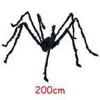 Giant Black Plush Spider Halloween Prop