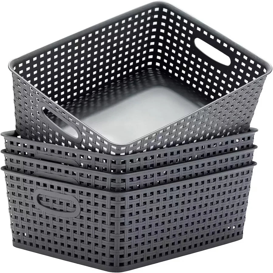 Woven Storage Organizer Baskets (Set of 4)