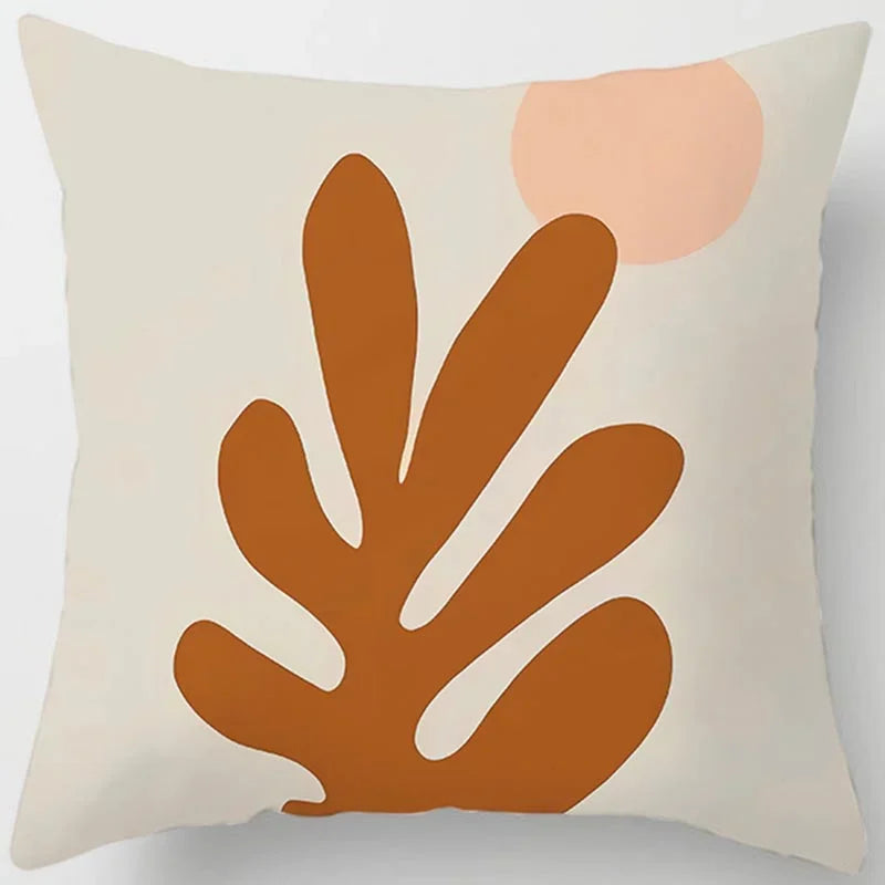 Brown Geometric Cushion Cover