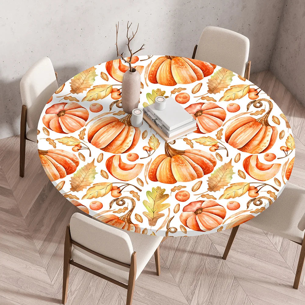 Thanksgiving Round Tablecloth