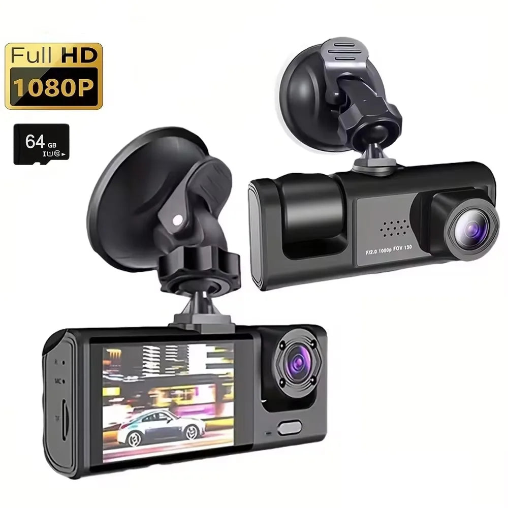 1080p 3-Camera Dash Cam