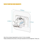No-Drill Retractable Curtain Rod Hooks
