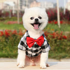 Plaid Shirt & Bow Tie Pet Costume