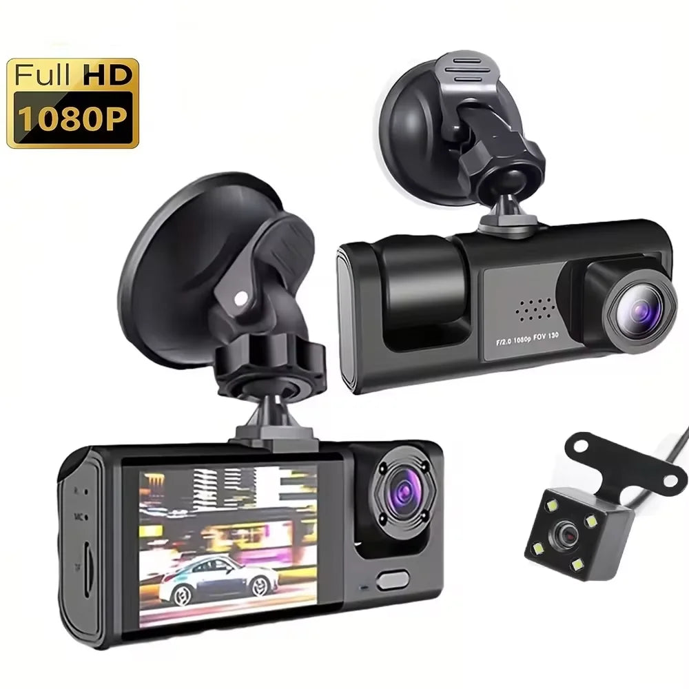 1080p 3-Camera Dash Cam