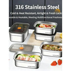 Large Capacity Stainless Steel Leak-Proof Bento Box