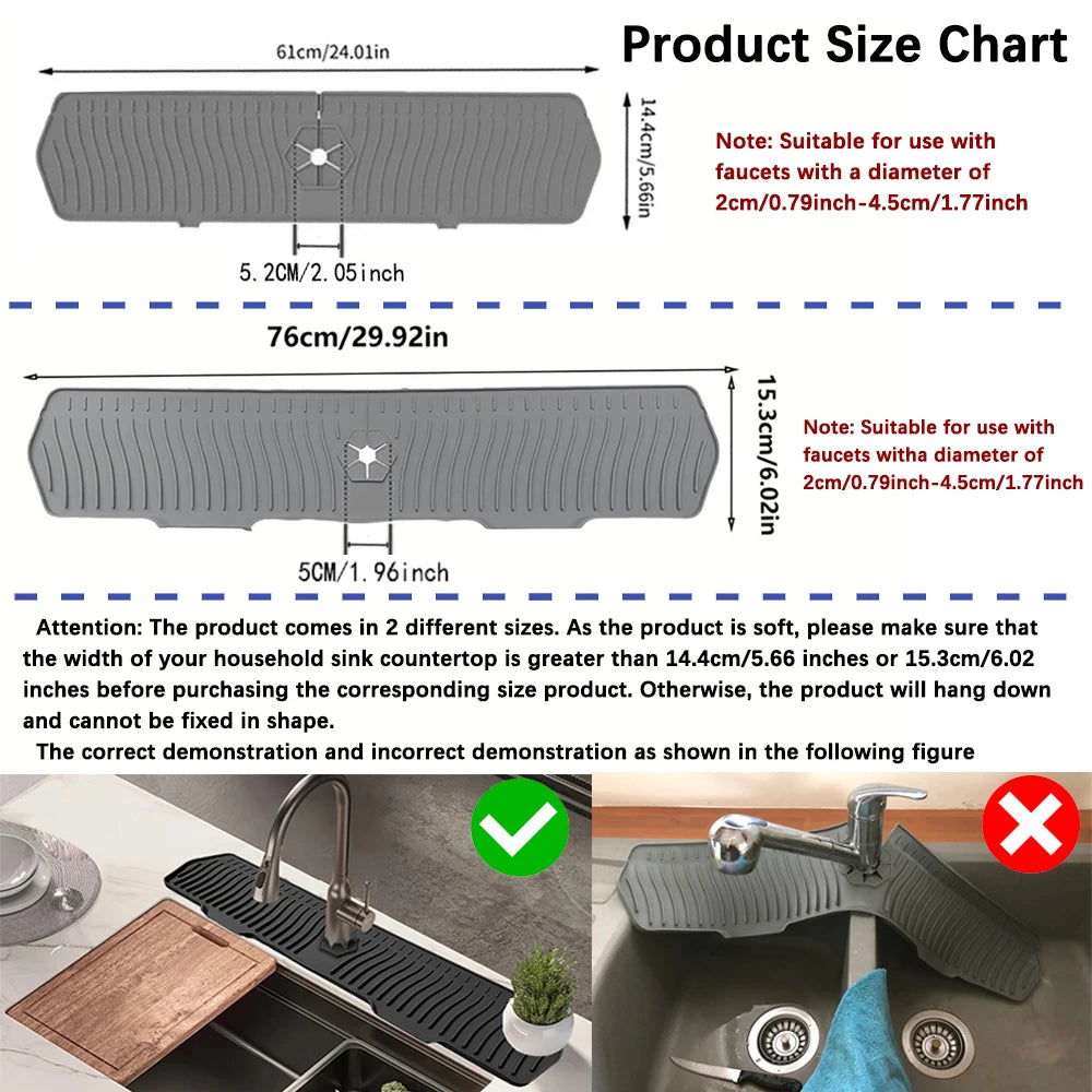 Silicone Sink Splash Guard Mat