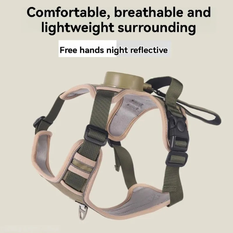 Retractable Dog Leash with Reflective Vest Harness