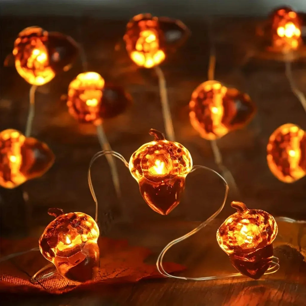 LED Acorn Copper Wire Fall String Lights