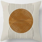 Brown Geometric Cushion Cover