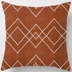 Brown Geometric Cushion Cover