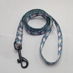 Colorful Printed Dog Collar & Leash Set