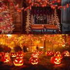 Lighted Fall Maple Leaf Garland
